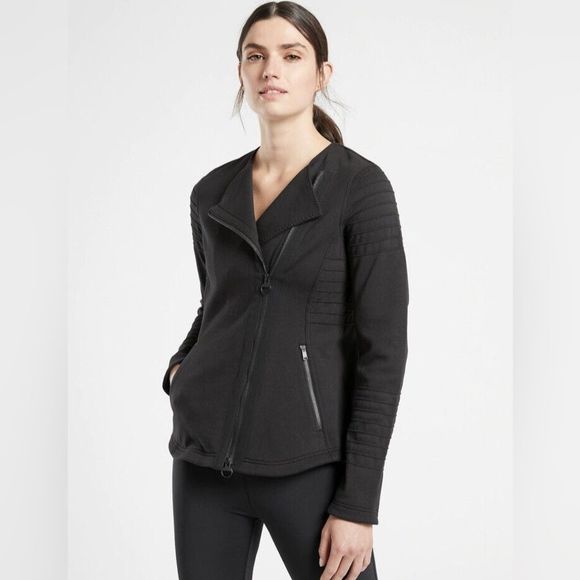 Athleta Jackets & Coats Athletaasymmetricalzipmoto Jacketsp Poshmark